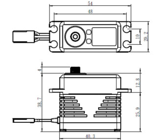Savox SW-2294SG Brushless Waterproof standard digital servo (75kg / 0,11sec. 16.8V) 2