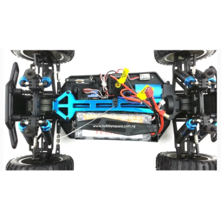 BRONTOSAURUS MONSTER TRUCK BLEU 1:10 RC MOTEUR BRUSHLESS - FLASH RC