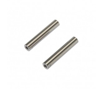 Ersatzteile RC-Cars - AXIAL AX30517 Threaded Aluminum Pipe 6x33mm Grey (2) - FLASH RC