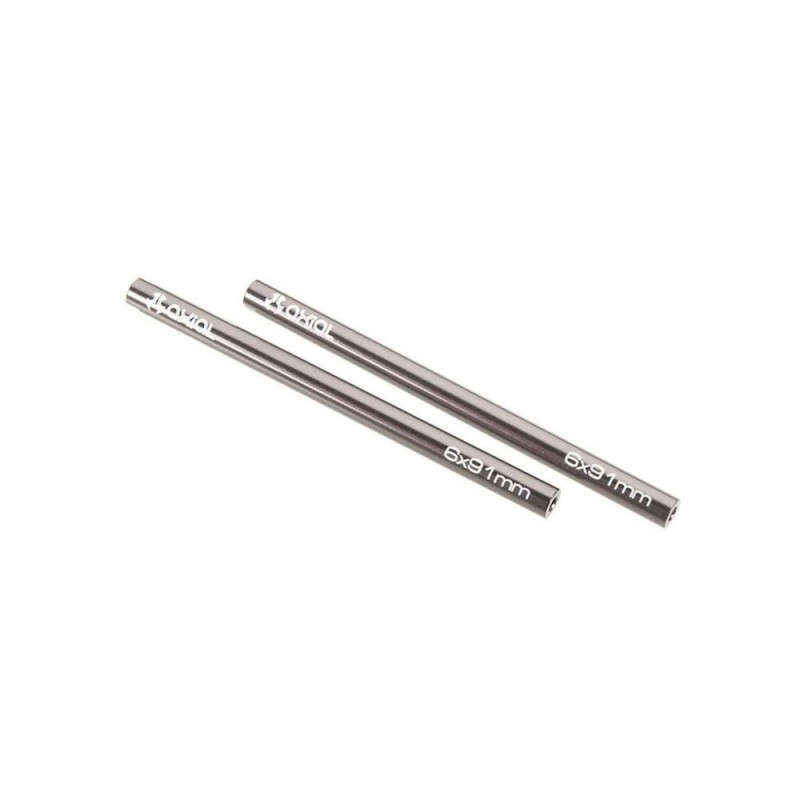 Ersatzteile RC-Cars - AXIAL AX30524 Threaded Aluminum Pipe 6x91mm Grey (2) - FLASH RC
