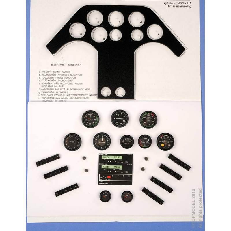 BAUSATZ INSTRUMENTENBRETT SUKHOI 26-31 1:4