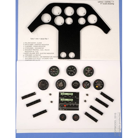 KIT CONSTRUCTION PLANCHE DE BORD SUKHOI 26-31 1:4 - FLASH RC