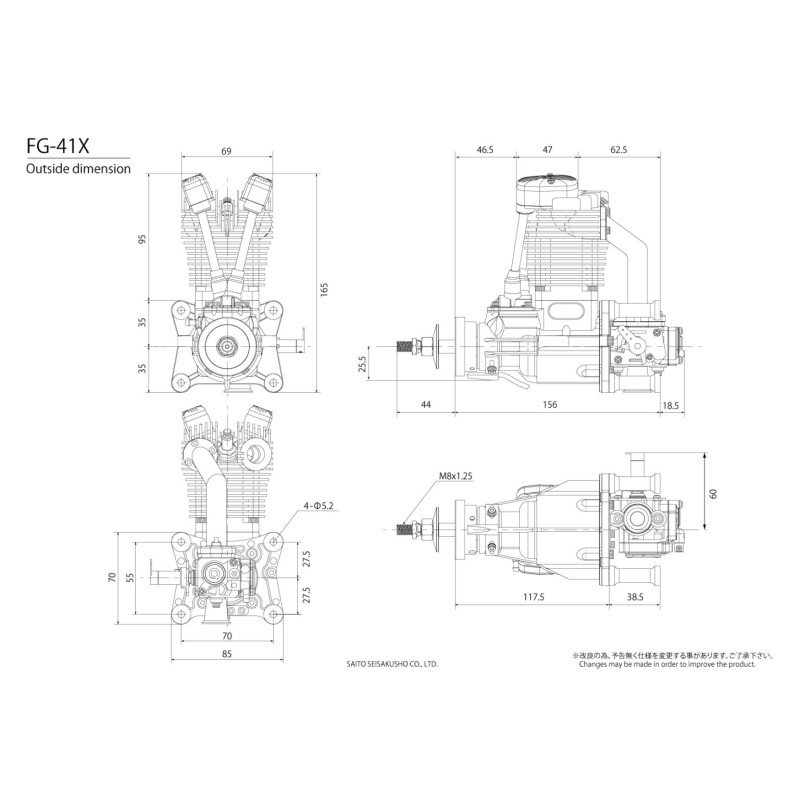 Moteur Saito FG-41 X
