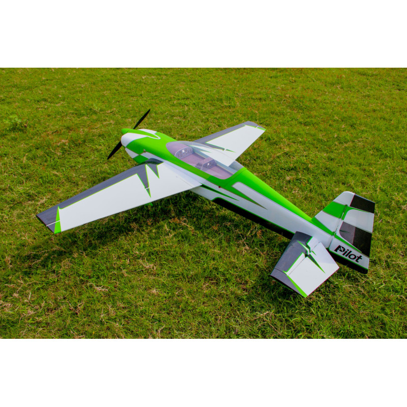 Avion Voltige Pilot RC EXTRA NG 90" - (envergure 2,29m) - Vert, Blanc, Noir - FLASH RC