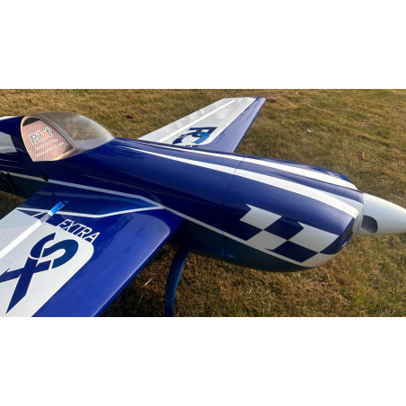 Kunstflugzeug - Extra 330 SX - RC-Pilot - (Spannweite 2,29m) Blau, Weiß, Schwarz