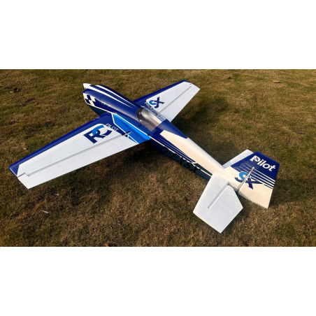 Acrobatico - Extra 330 SX - Pilota RC - (apertura alare 2,29 m) Blu, Bianco, Nero