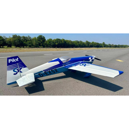 Avion Voltige Pilot RC - Extra 330 SX (envergure 2,29m) Bleu, Blanc, Noir - FLASH RC