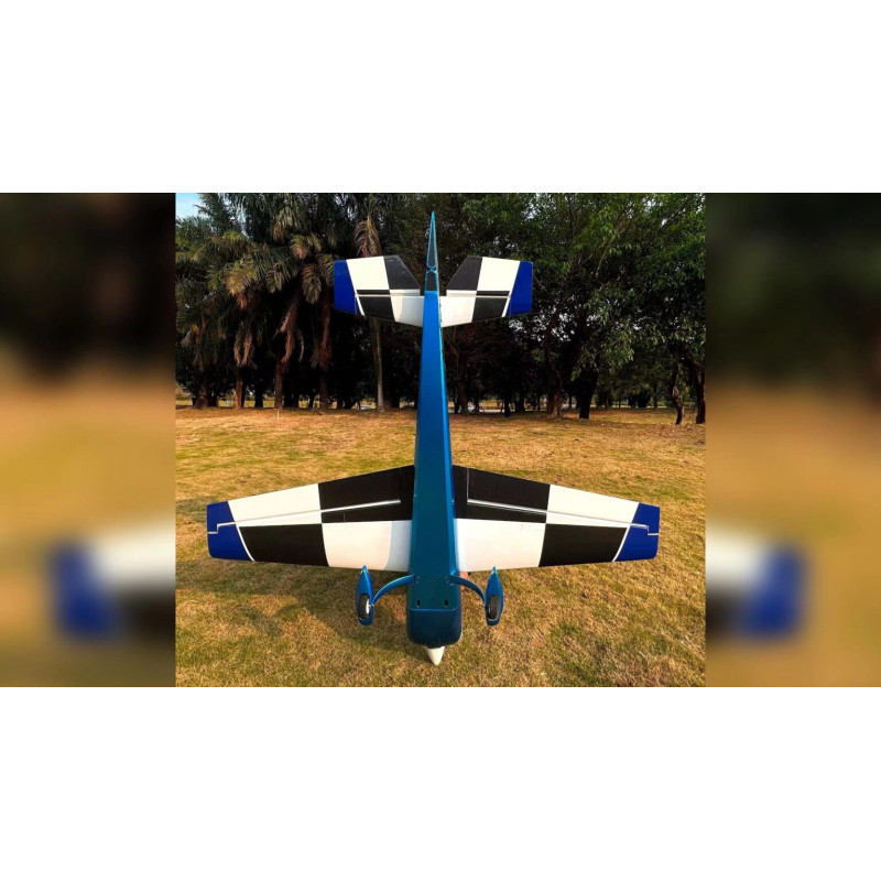 Kunstflugzeug - Extra 330 SX - RC-Pilot - (Spannweite 2,29m) Blau, Weiß, Schwarz