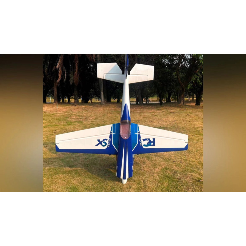 Acrobatico - Extra 330 SX - Pilota RC - (apertura alare 2,29 m) Blu, Bianco, Nero