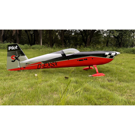Kunstflugzeug - Extra 330 SX - RC-Pilot - (Spannweite 2,29m) Schwarz, Grau, Rot