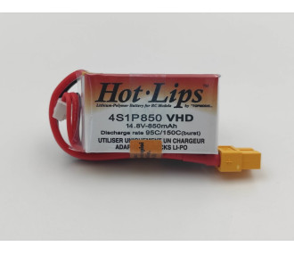 Batteries de propulsion avions RC - PACK LiPo HOT LIPS VHD 14,8V 850mAh 4S1P XT60 - FLASH RC