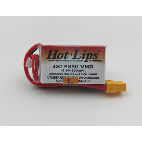 Antriebsbatterien für RC-Flugzeuge - PACK LiPo HOT LIPS VHD 14,8V 850mAh 4S1P XT60 - FLASH RC