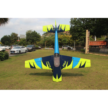 Avion Voltige - Pilot RC - Slick 60 - (env 1.52m) - Vert, bleu, noir - FLASH RC