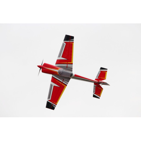 Avion Voltige - Pilot RC - Slick 60 - (env 1.52m) - Rouge, Gris, Jaune - FLASH RC