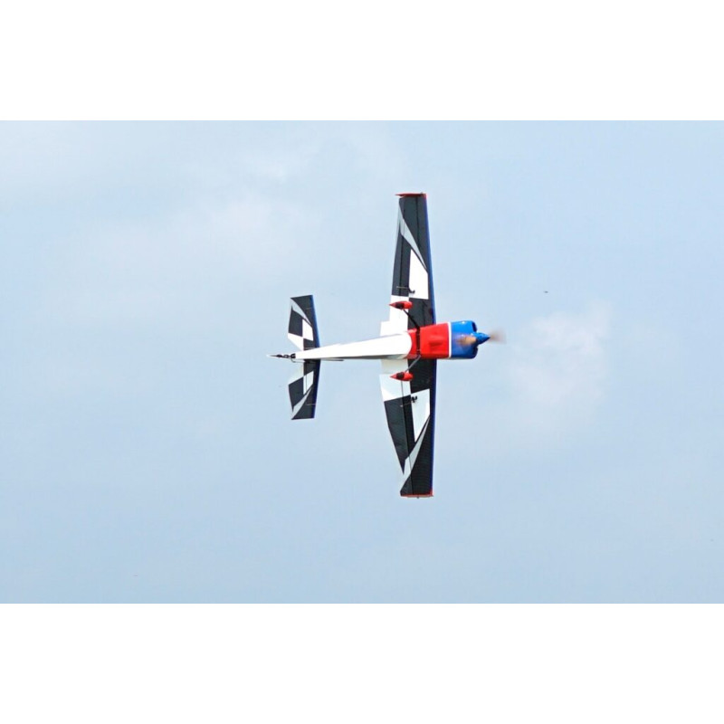 Avion Voltige - Pilot RC - Slick 74 - (env 1.88m) - Bleu, Blanc, Rouge - FLASH RC