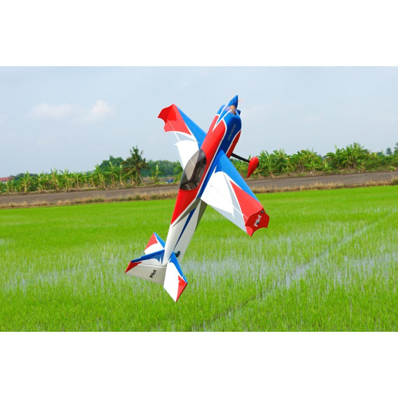 Acrobatico - Pilota RC - Slick 74 - (circa 1,88 m) - Blu, bianco, rosso