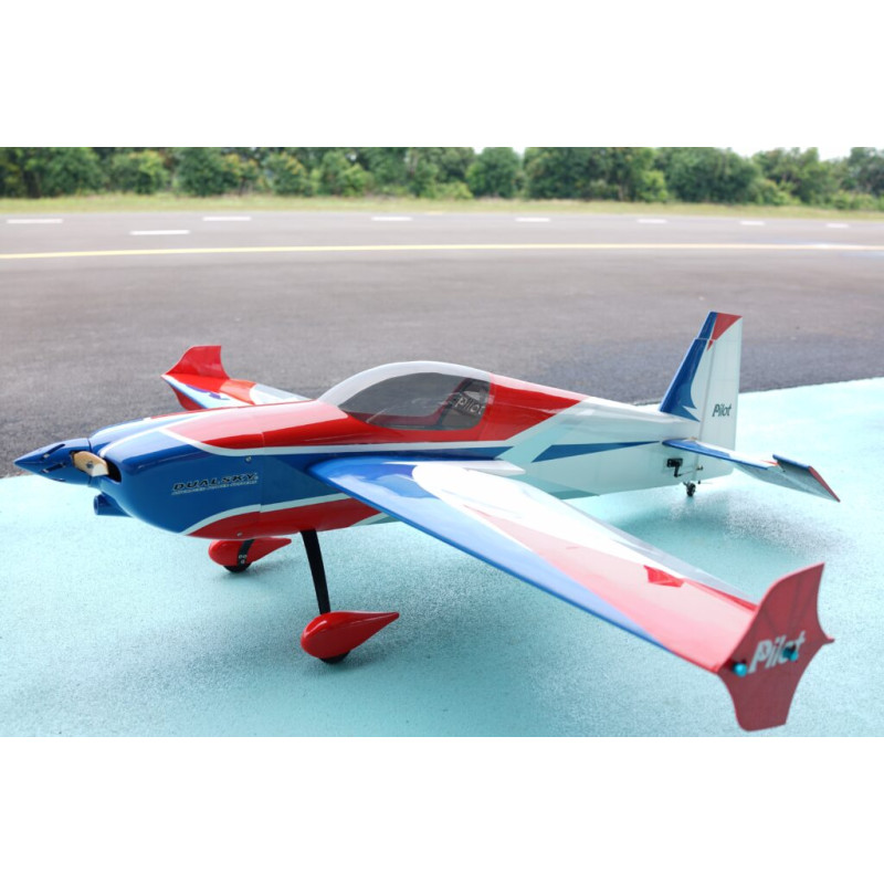 Acrobatico - Pilota RC - Slick 74 - (circa 1,88 m) - Blu, bianco, rosso