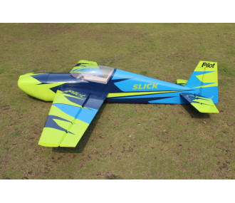 Aereo acrobatico - Pilota RC - Slick 84 - (circa 2,13 m) - Verde, Blu, Nero - FLASH RC