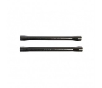 RC Car Parts - AXIAL AX31419 Threaded Alum Link 7.5x80mm Gray (2) - FLASH RC