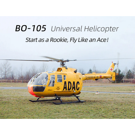 Flywing BO-105 - ADAC - GPS - RC Helikopter Größe 450L Gelb - RTF