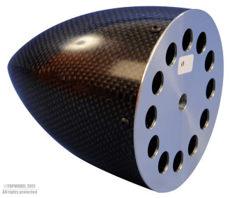 CONO DE CARBONO Ø125mm CON BRIDA DE ALUMINIO 2