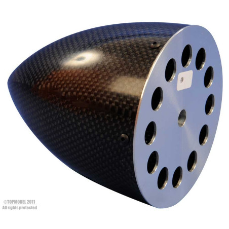 CONO IN CARBONIO Ø125mm CON FLANGIA IN ALLUMINIO