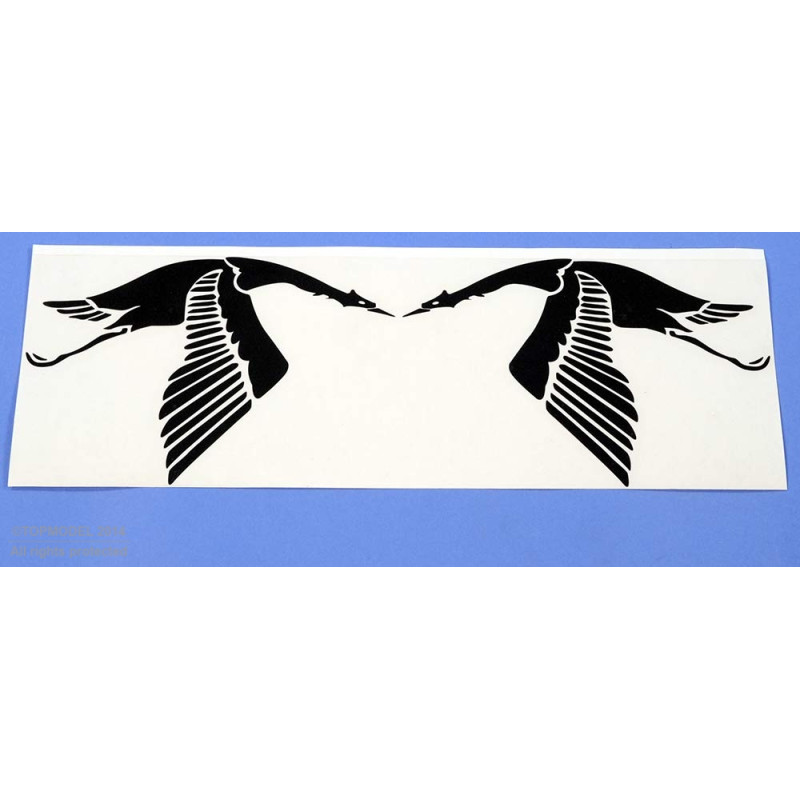 BLACK "LOW-WING STORK" SQUADRON BADGE SET