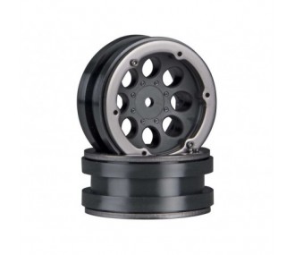 Recambios para coches RC - AXIAL AX8087 Rueda 8-Hole 1.9 Beadlock Negro (2) - FLASH RC