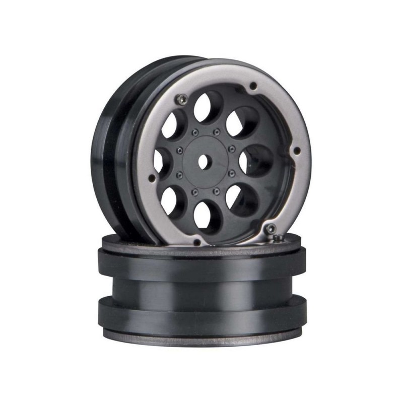 Recambios para coches RC - AXIAL AX8087 Rueda 8-Hole 1.9 Beadlock Negro (2) - FLASH RC