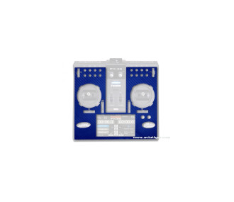 STICKER FX36 BLEU METAL LOOK CARBONE