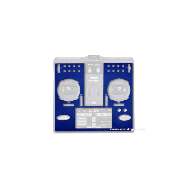STICKER FX36 BLUE METAL CARBON LOOK