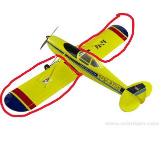 ALAS PIPER MODELO PA-25 SF