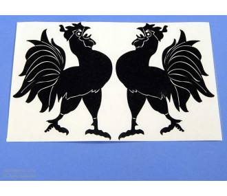 JUEGO DE INSIGNIAS DEL ESCUADRÓN "COQ CHANTANT" NEGRO