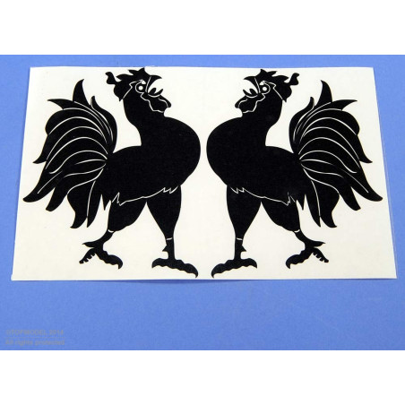 BLACK "COQ CHANTANT" SQUADRON BADGE SET