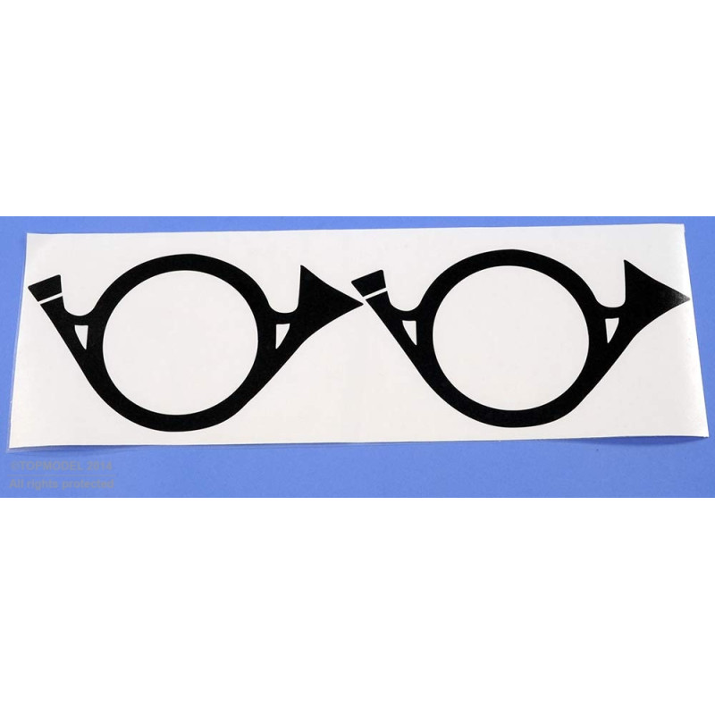 JEU INSIGNE ESCADRILLE "COR DE CHASSE" NOIR - FLASH RC
