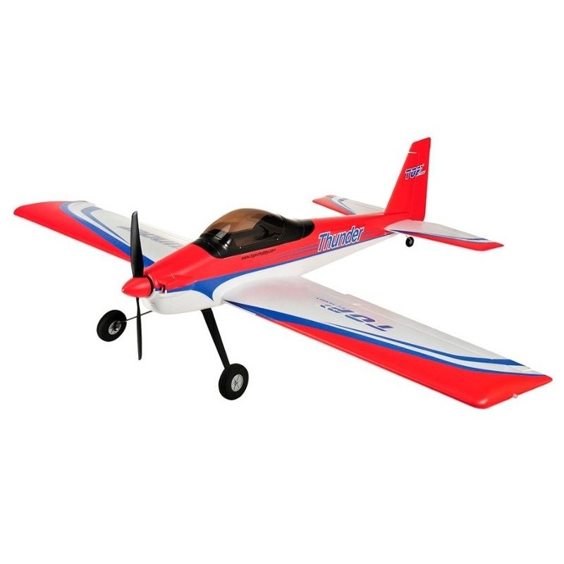 Rc Planes beginners - Top Rc Hobby Thunder Red PNP approx.1.38m - FLASH RC