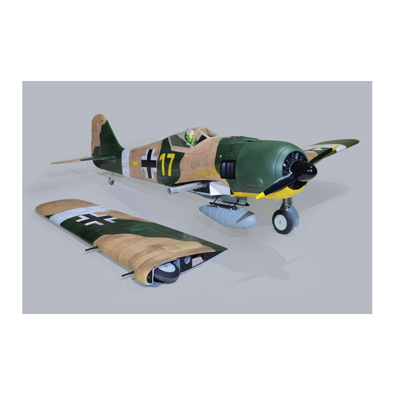 Avion Phoenix Model - FOCKE-WULF Fw 190A env. 2,15m avec train électrique 50-60cc ARF CARBON - FLASH RC