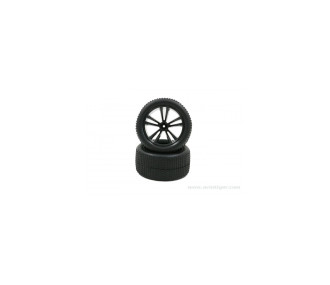 ROUE NOIRE CHROMEE COMPLETE S2 - FLASH RC