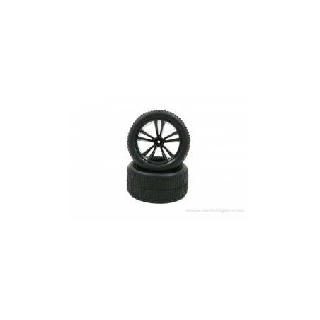 RUOTA COMPLETA NERA CROMATA S2