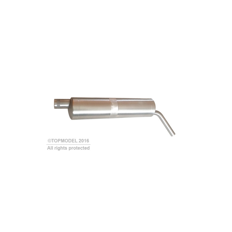 ALUMINUM SILENCERS BENDED OUTPUT UP TO 75cc - FLASH RC