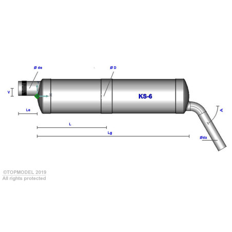 ALUMINUM SILENCERS BENDED OUTPUT UP TO 130cc - FLASH RC