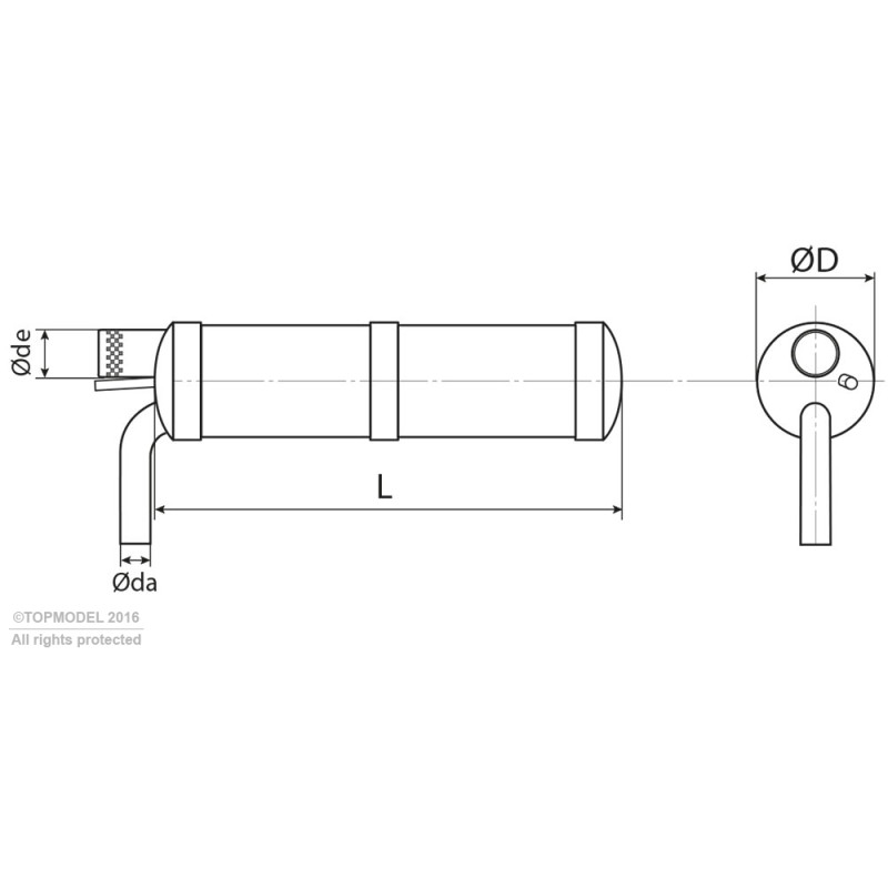 SILENCIEUX ALU MIT RÄUCHERN VORDERAUSGANG BIS 35cc - FLASH RC