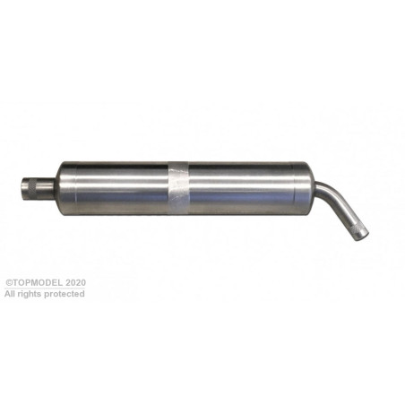 SILENCIEUX ALU ABGEKREDETER AUSGANG BIS 95cc - FLASH RC