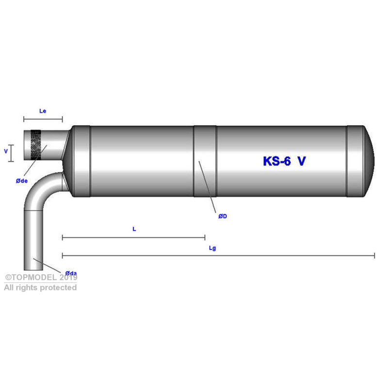 SILENCIOUS ALU FRONT OUTPUT UP TO 26cc - FLASH RC