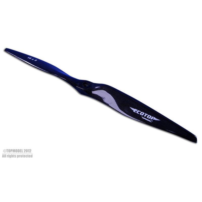 HELICE ELECTRIQUE CARBONE BIPALE ECOTOP 18x8 - FLASH RC