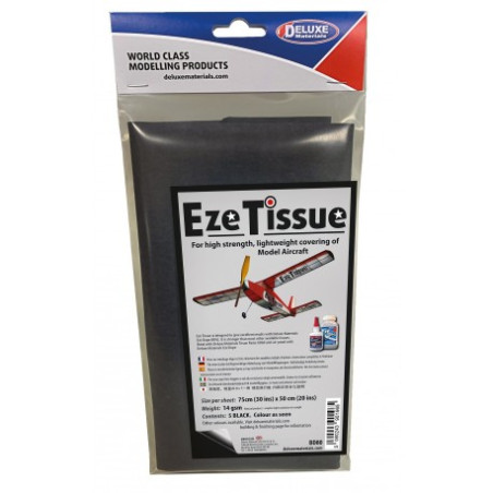 Eze Papier Stoff Schwarz - 10 Blatt 75x50