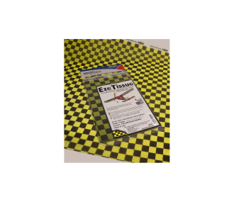 Carta per finiture Eze Tissue Deluxe Materials - Modello a scacchiera giallo e nero 2