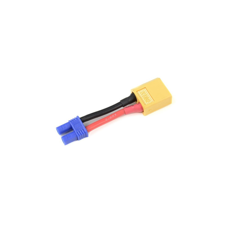 GForce GF-1301-099 Câble adaptateur d'alimentation Ec-2 femelle en XT-60 mâle 14Awg Câble silicone 1 pc - FLASH RC