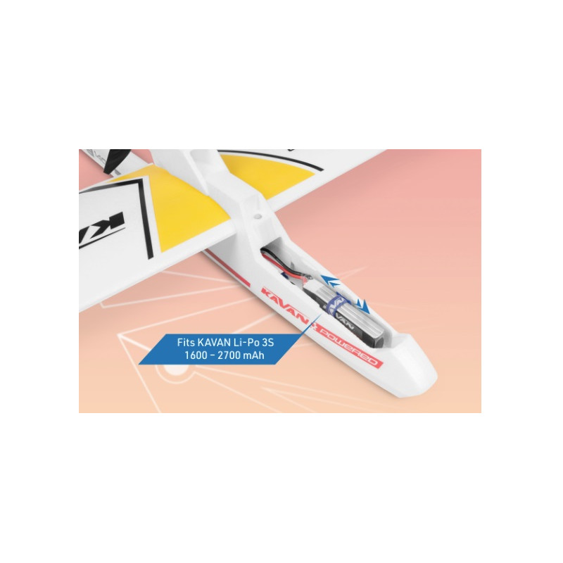 Motoplaneur Kavan Beta 1400 RTF - rouge - FLASH RC