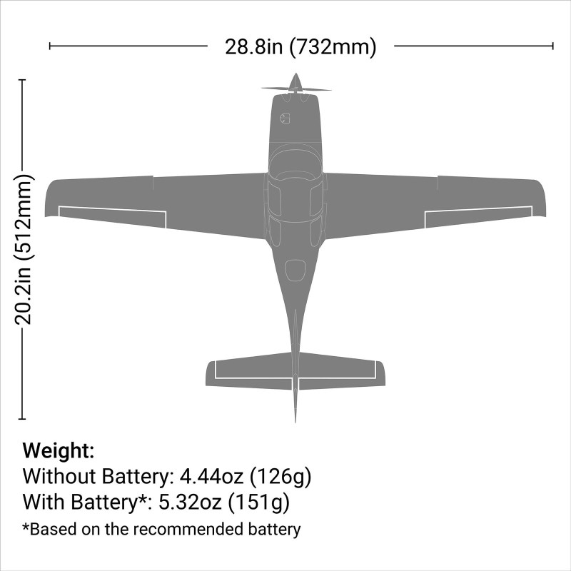 UMX Cirrus SR22T BNF Basic with AS3X and SAFE Select - FLASH RC